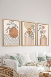 Wallity Set de 3 Pinturas Decorativas Multicolor